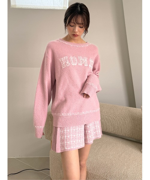 SNIDEL HOME パジャマ ルームウェア ツイードロゴプルオーバー