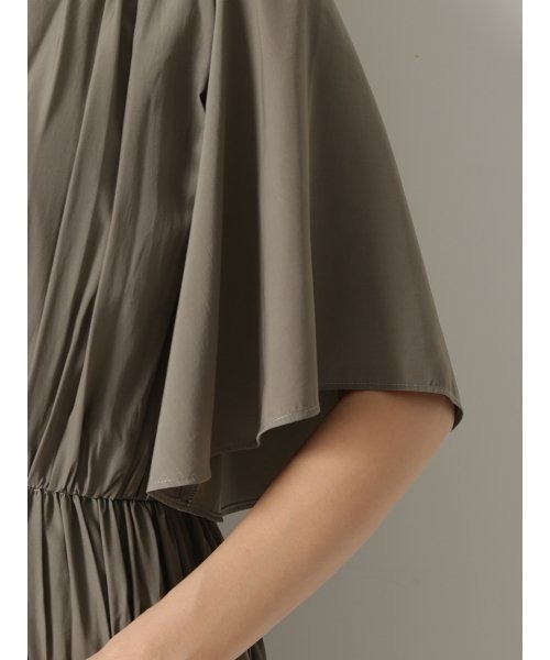 「Mila Owen」 半袖ワンピース 0 カーキ レディース_画像5