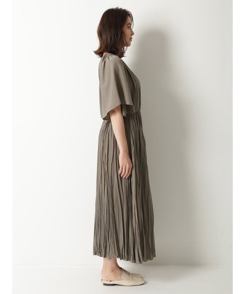 「Mila Owen」 半袖ワンピース 0 カーキ レディース_画像7