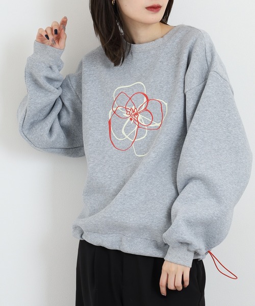 ATELANE（アテレーン） トレーナー スウェット ATELANE CVC裏起毛刺繍