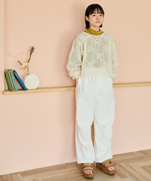 「Crisp」 長袖ブラウス FREE グリーン レディース_画像2