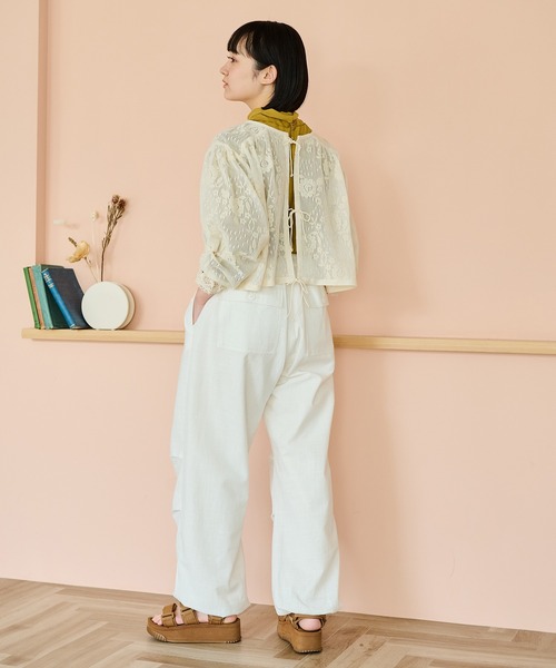 「Crisp」 長袖ブラウス FREE グリーン レディース_画像3