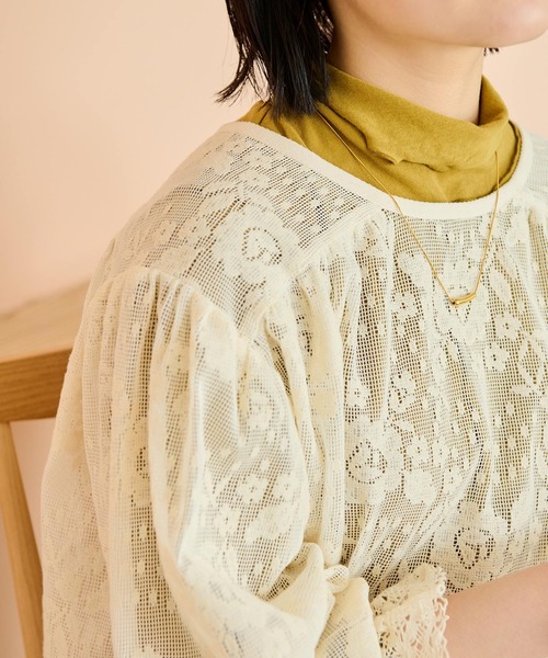 「Crisp」 長袖ブラウス FREE グリーン レディース_画像6