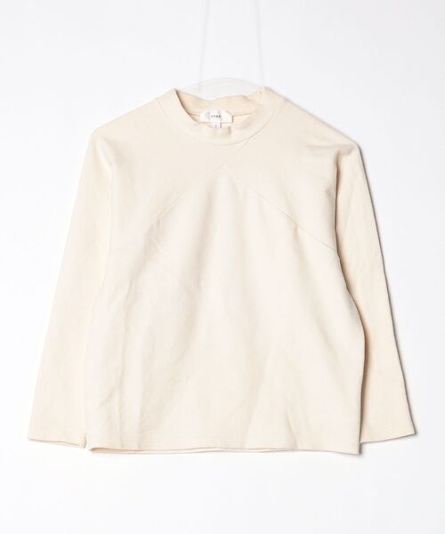 HYKE クルーネックホワイト コットン 長袖シャツ HYKE（ハイク） 長袖カットソー 1 ホワイト レディース : ZOZOTOWN