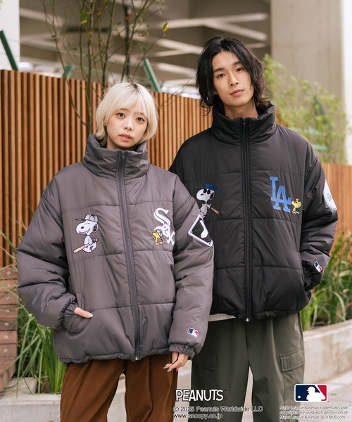 MLB ブルゾン アウター 「PEANUTS×MLB」オリジナルデザイン スタンド