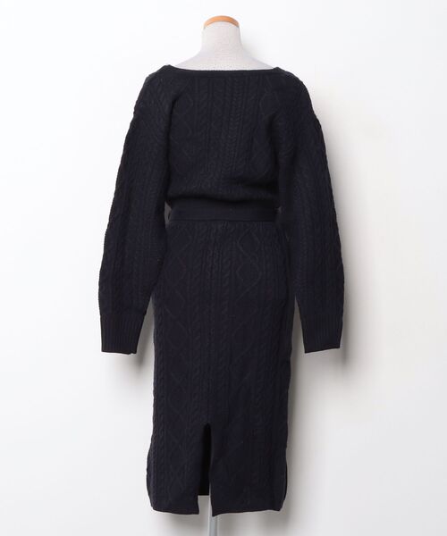 「MERCURYDUO」 ニットワンピース FREE ネイビー レディース_画像2