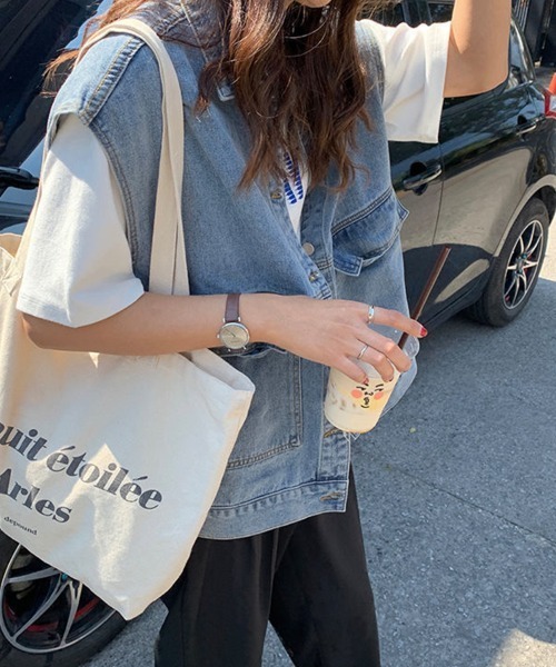 Sally Lunn デニムジャケット gジャン ノースリーブデニムジャケット