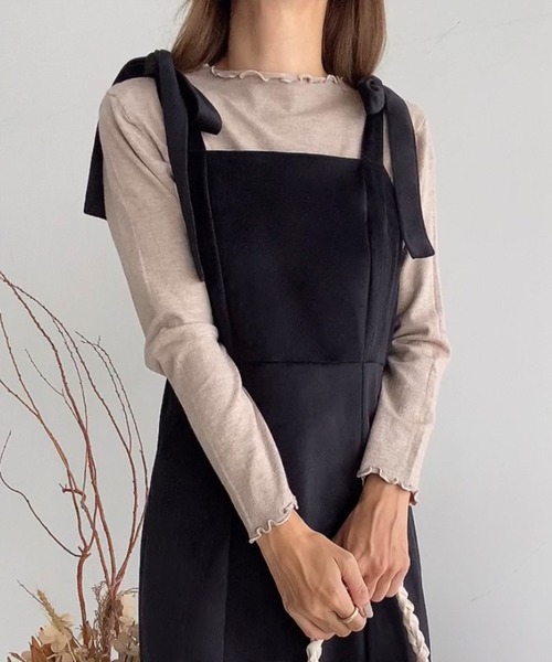 「FILLOU」 キャミソールワンピース MEDIUM ライトベージュ レディース_画像2