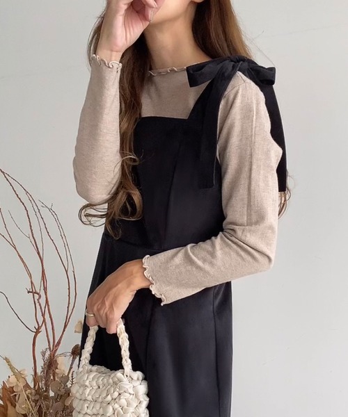 「FILLOU」 キャミソールワンピース MEDIUM ライトベージュ レディース_画像3