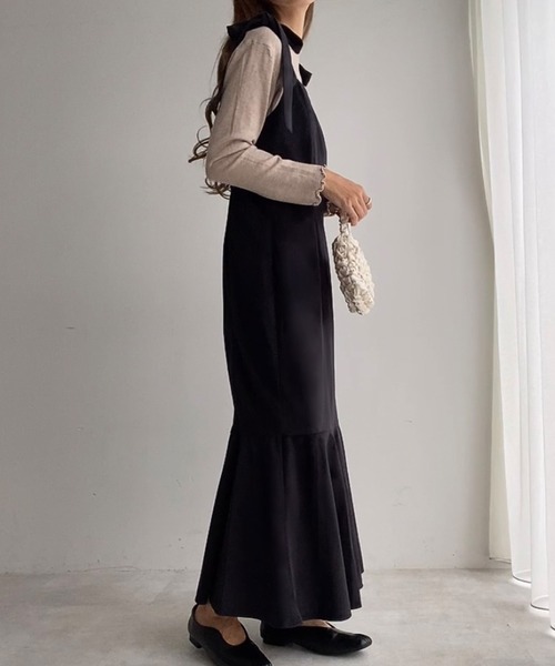 「FILLOU」 キャミソールワンピース MEDIUM ライトベージュ レディース_画像5