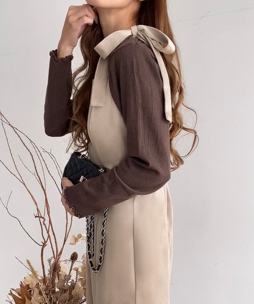 「FILLOU」 キャミソールワンピース MEDIUM ライトベージュ レディース_画像7