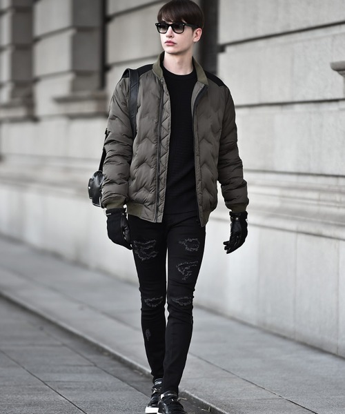 「BUFFALO BOBS」 ダウンジャケット 2-3 ブラック メンズ_画像3