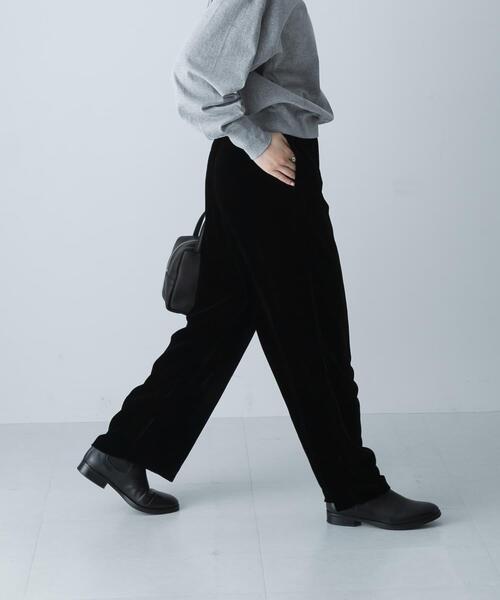 かぐれ パンツ レーヨンシルクベルベットパンツ レディース : ZOZOTOWN