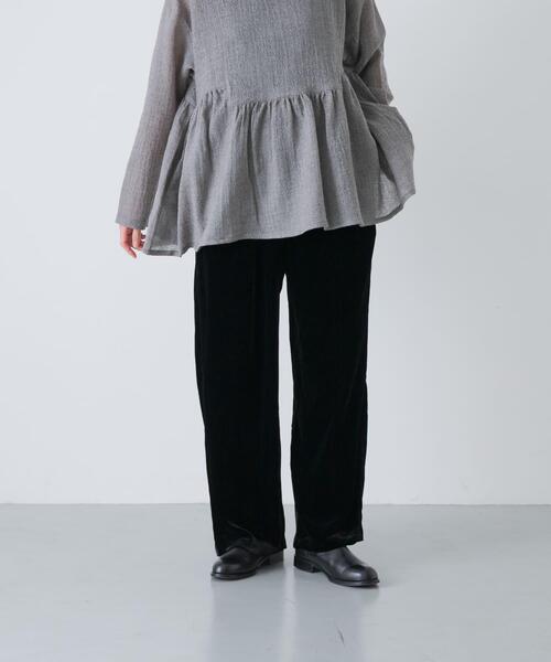 かぐれ パンツ レーヨンシルクベルベットパンツ レディース : ZOZOTOWN