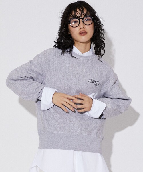 [AMERICANA] тренировочный cut and sewn M. серый женский 