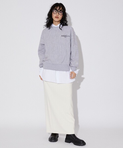 [AMERICANA] тренировочный cut and sewn M. серый женский 