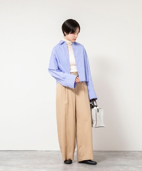 ワイドパンツ パンツ 「WEB＆一部店舗限定サイズアイテム」ウォッシャブルセルロースワイドパンツ レディースの画像