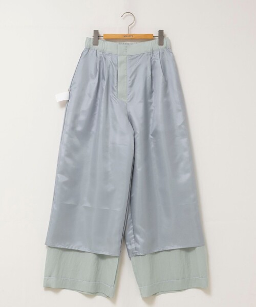 ワイドパンツ パンツ 「WEB＆一部店舗限定サイズアイテム」ウォッシャブルセルロースワイドパンツ レディースの画像