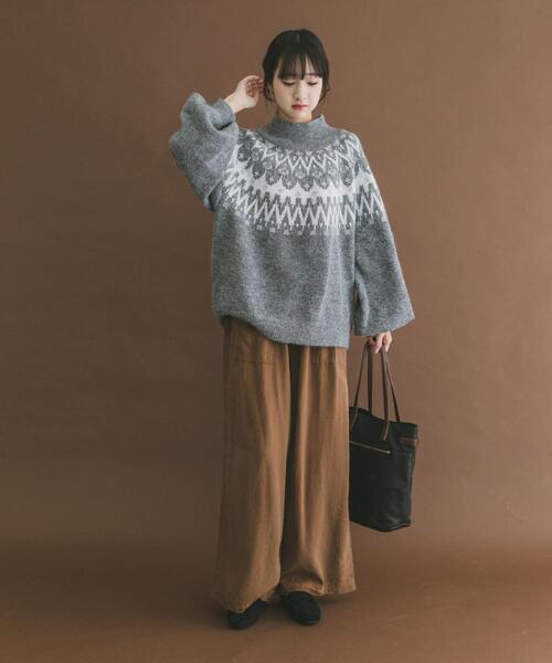 大きいサイズ 5L【未使用】23区 アルパカ混 ノルディック ニット シャギー セール】シャギーノルディックニット（ニット/セーター）｜ITEMS