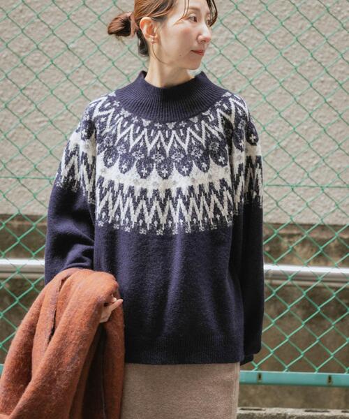 ★TV衣装★　FREAK'S STORE　シャギー ノルディックニット FREAK'S STORE（フリークスストア）の「シャギー ノルディックニット