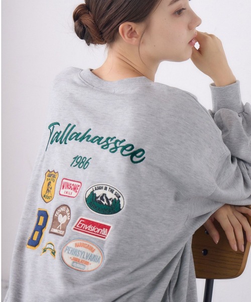 「RETRO GIRL」 スウェットカットソー FREE ブラック レディース_画像3