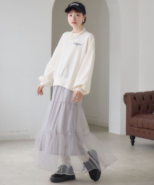 「RETRO GIRL」 スウェットカットソー FREE ブラック レディース_画像5