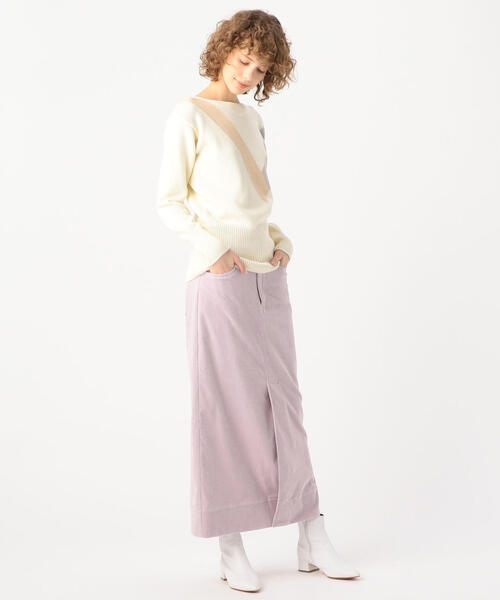 MACPHEE（マカフィー） ロングスカート 32 ボルドー レディース