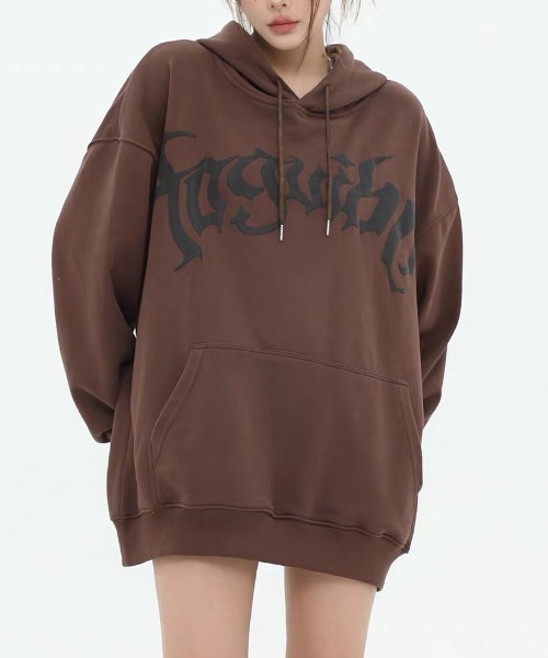 「DIAVEL」 プルオーバーパーカー M ダークグレー レディース_画像5