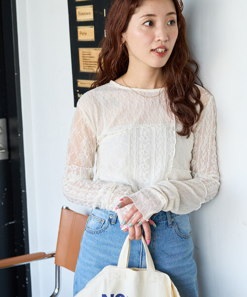 リハーズオールレースパッチワークタンクトップ Tops | RehersalL