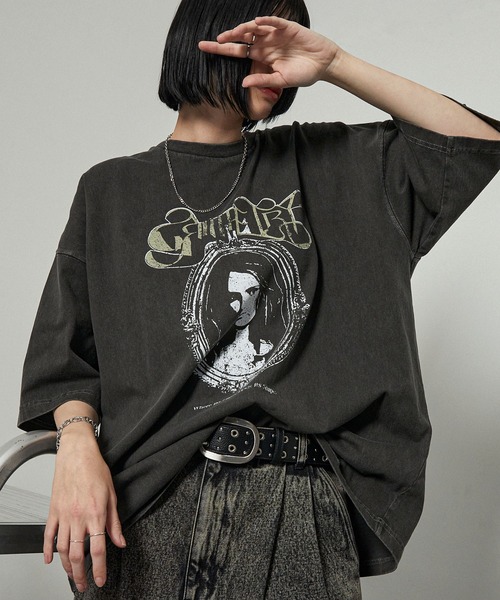 tシャツ 「Alfred Alex」ヴィンテージライク ピグメント オーバー