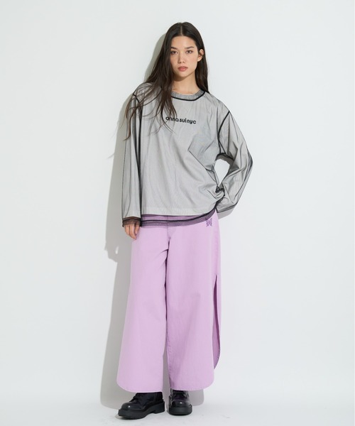 tシャツ メッシュレイヤードロングTシャツ レディース : ZOZOTOWN