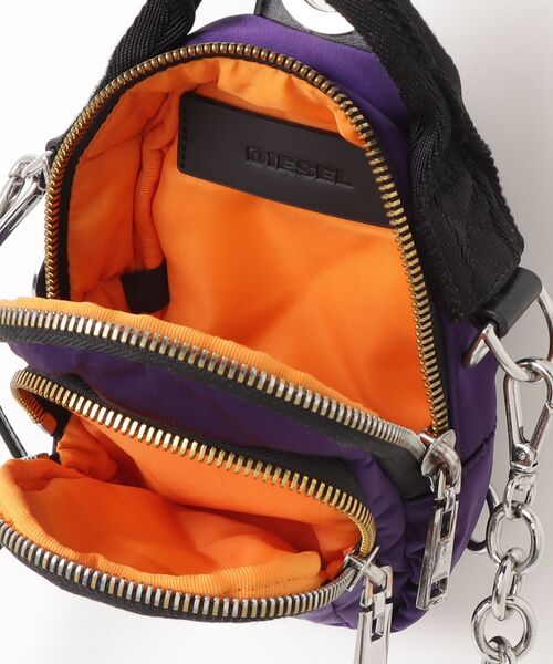 DIESEL ファー バッグ パープル チェーンバッグ DIESEL ファー バッグ パープル チェーンバッグ