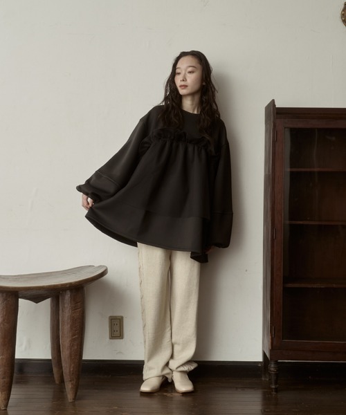 「moi tytto」 長袖カットソー FREE ベージュ レディース_画像3