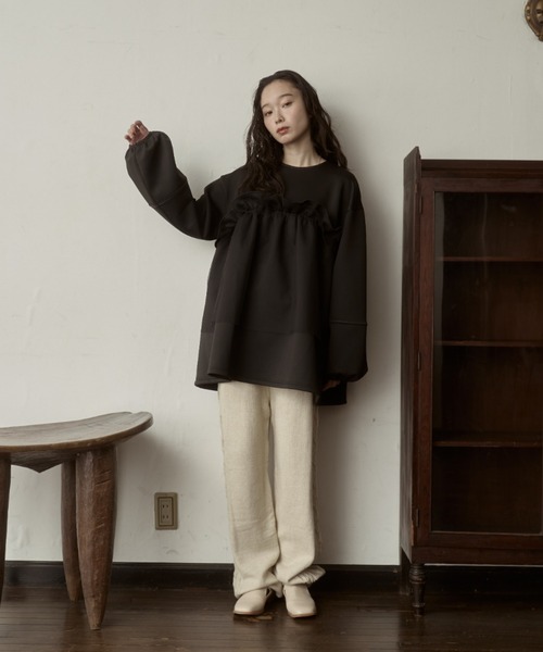 「moi tytto」 長袖カットソー FREE ベージュ レディース_画像5