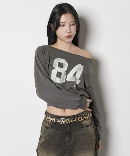 「FOLLOWIN」 スウェットカットソー FREE グレー レディース_画像5