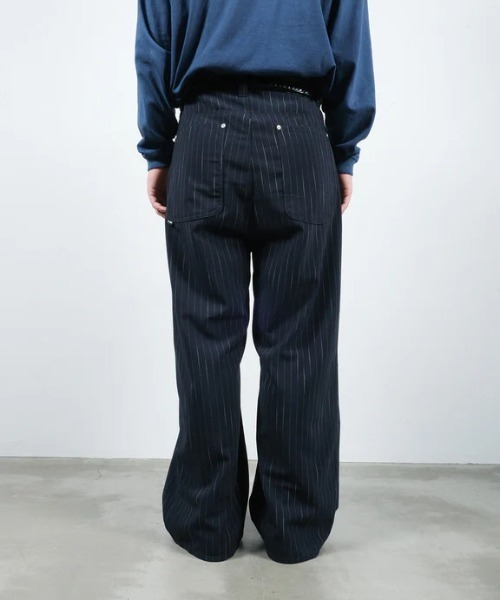 JieDa（ジエダ） スラックス STRIPE WIDE ONE TUCK PANTS メンズ