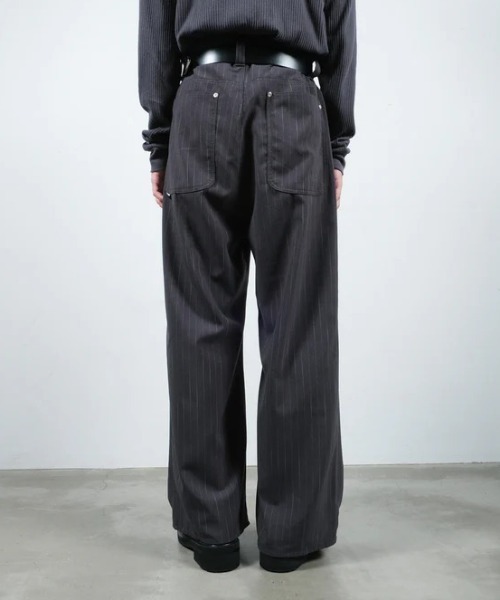 JIEDA（ジエダ） スラックス STRIPE WIDE ONE TUCK PANTS メンズ