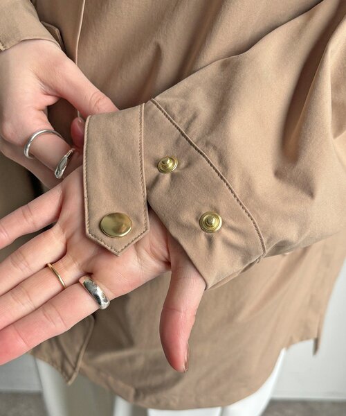 ドゥロワー 20AW コットンバイオフィールドジャケット ベージュ S 日本製 item770c6304c1ee11ef81500242ac