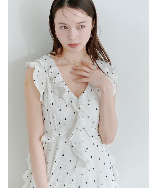 LILY BROWN（リリーブラウン） ワンピース ラッフルフリルフレア