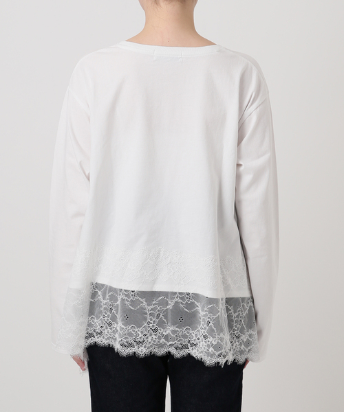 SLOBE IENA（スローブイエナ） tシャツ 「追加」レースコンビ