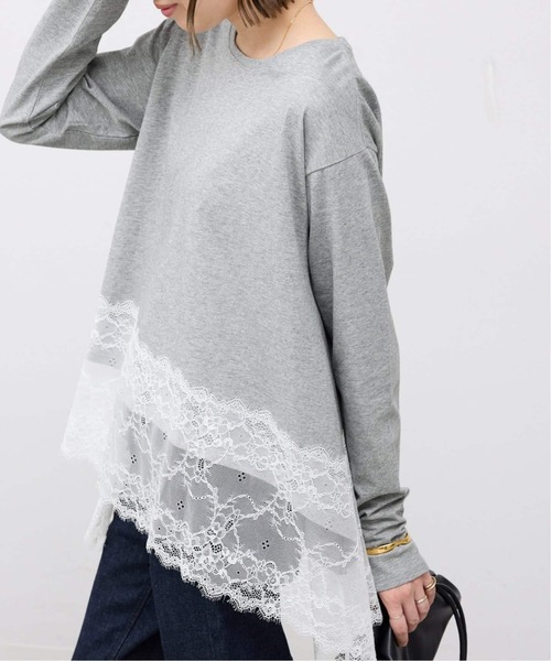 SLOBE IENA（スローブイエナ） tシャツ 「追加」レースコンビ