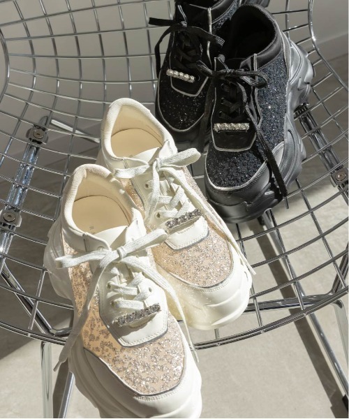 「RANDA」 ローカットスニーカー LL アイボリー レディース_画像2