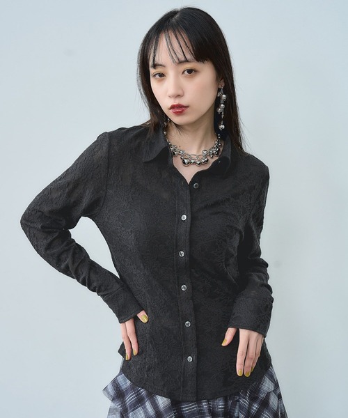 クロシェレースシャツ(HARE) 楽天市場】(W)クロシェレースシャツLS HARE ハレ トップス シャツ