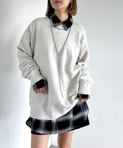 「PAGEBOY」 スウェットカットソー SMALL ダークネイビー レディース_画像8