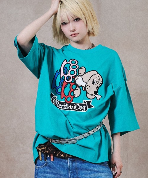 GALFY（ガルフィー） tシャツ メリケンHEARTS TEE/おしゃぶりワンワン