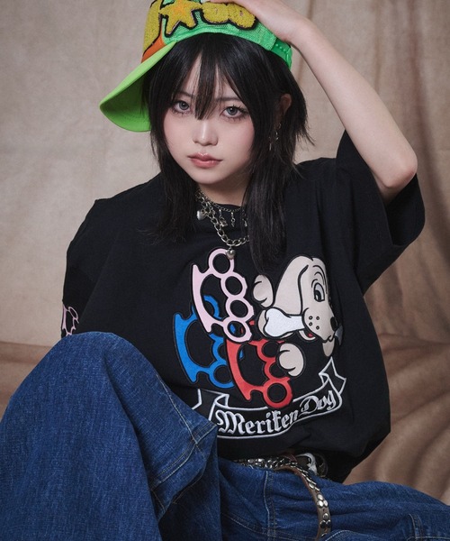 GALFY（ガルフィー） tシャツ メリケンHEARTS TEE/おしゃぶりワンワン