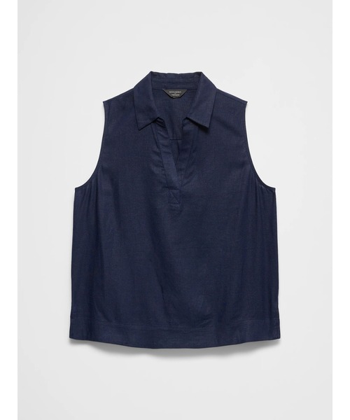 ブラウス シャツ BANANA REPUBLIC FACTORY STORE　　リネン ブレンド ポップオーバートップス レディースの画像