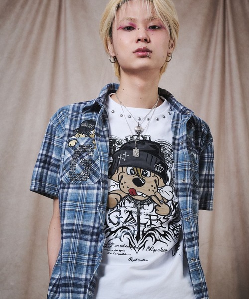 GALFY（ガルフィー） tシャツ 爆アゲ↑↑ギラTシャツ/スタッズ 箔