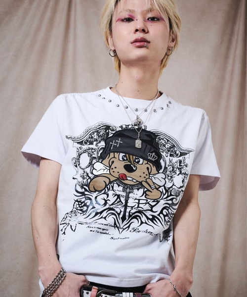 GALFY（ガルフィー） tシャツ 爆アゲ↑↑ギラTシャツ/スタッズ 箔