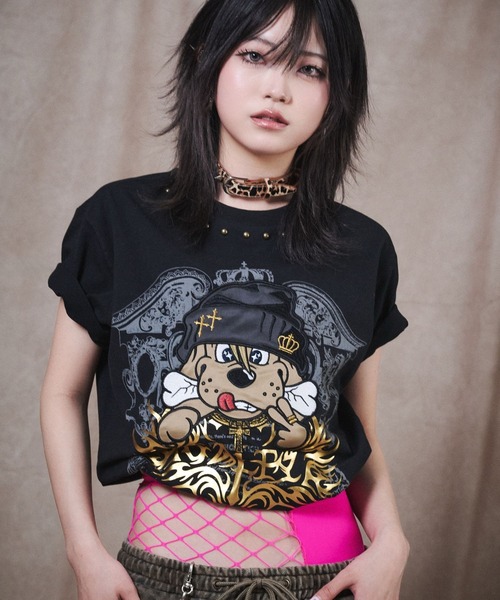GALFY（ガルフィー） tシャツ 爆アゲ↑↑ギラTシャツ/スタッズ 箔